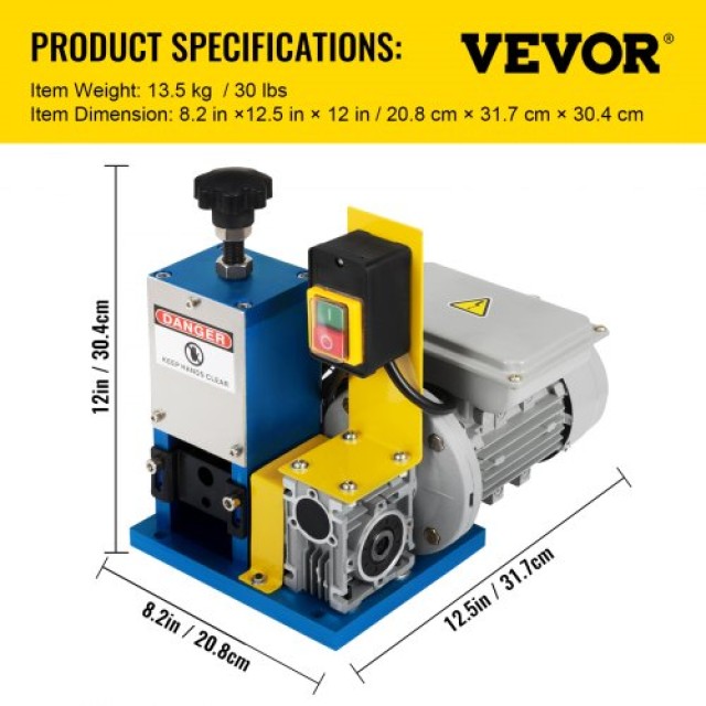 Αυτόματη Μηχανή Απογύμνωσης Καλωδίων VEVOR 1.5-25mm για Ανακύκλωση ...