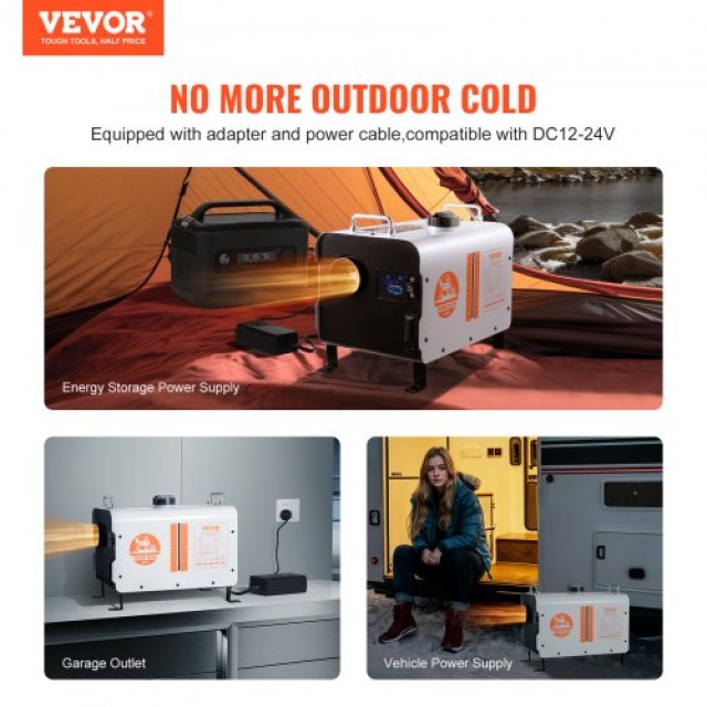 VEVOR Θερμαντήρας Ντίζελ 8KW 12V/24V με Bluetooth για Εξωτερικούς Χ...