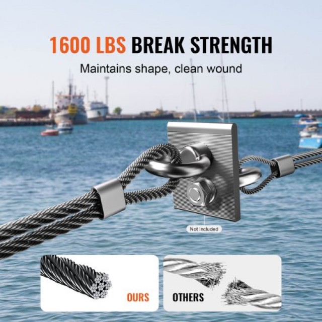 VEVOR  Καλώδιο Ανοξείδωτο T316 1/8 7x7 500 ft για Κάγκελα FHGSSFH31...
