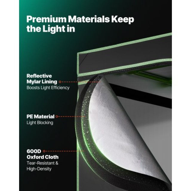 VEVOR Τέντα Καλλιέργειας Εσωτερικού Χώρου 80 x 80 x 180 cm, 600D Υψ... VEVOR Τέντα Καλλιέργειας Εσωτερικού Χώρου 80 x 80 x 180 cm, 600D Υψ...