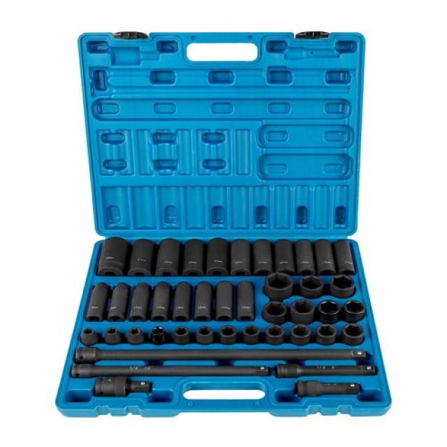 Σετ Καρυδάκια VEVOR 1/2 43 Τεμ., 6-γωνικά, 9-30mm (Κανονικά/Βαθιά)  CJTT43PC12INZJ001V0