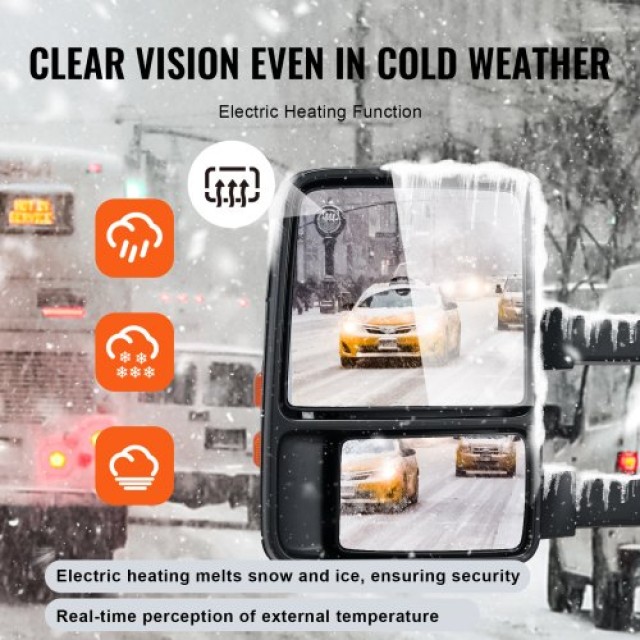 VEVOR Ηλεκτρικοί Καθρέπτες Ρυμούλκησης για Ford F250-F550 (2008-201...