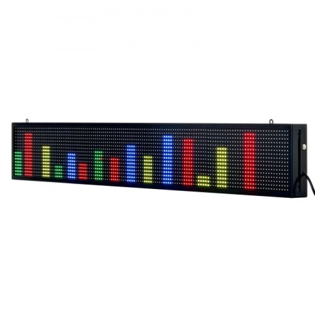VEVOR Πολύχρωμη Ψηφιακή Πινακίδα LED 52x8in P10 με Προγραμματιζόμεν...