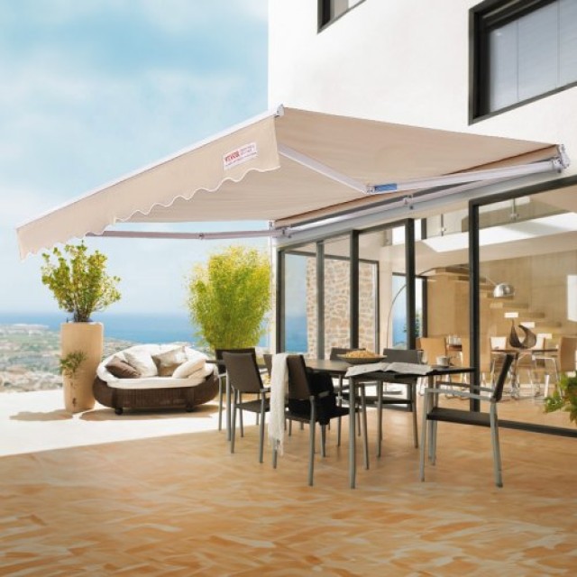 VEVOR  Τέντα Χειροκίνητη Αναδιπλούμενη 10x8 ft, Αδιάβροχη Πολυεστερική Σκίαση με Μανιβέλα για Αυλή/Μπαλκόνι  SSSZYPKQSQBSA2Y80V0