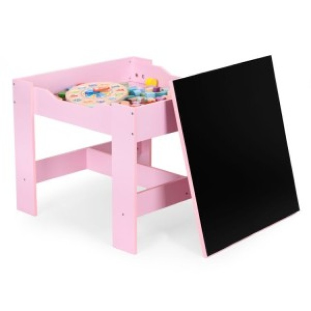 ECOTOYS Σετ επίπλων για παιδιά τραπεζάκι + 2 καρέκλες με πίνακα κιμ...