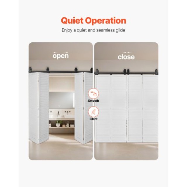 VEVOR Κιτ Συρόμενης Πόρτας Αχυρώνα 64 για Τέσσερις Πόρτες ZDSMDGDGS...