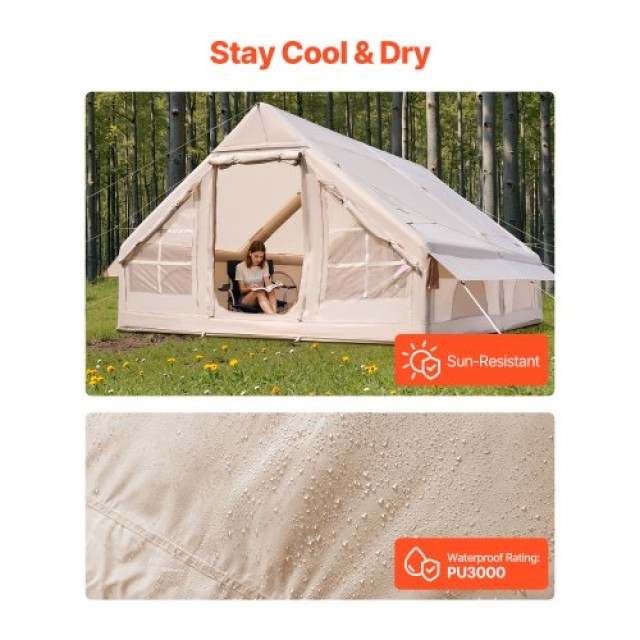 VEVOR Φουσκωτή Σκηνή Glamping 5-8 Ατόμων με Αντλία KJZP431MCQWZUXN7IV0