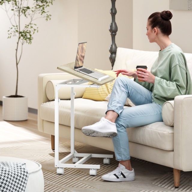 HOMCOM Ρυθμιζόμενο Τραπέζι Εργασίας με Κεκλιμένη Επιφάνεια, Ξύλο κα...