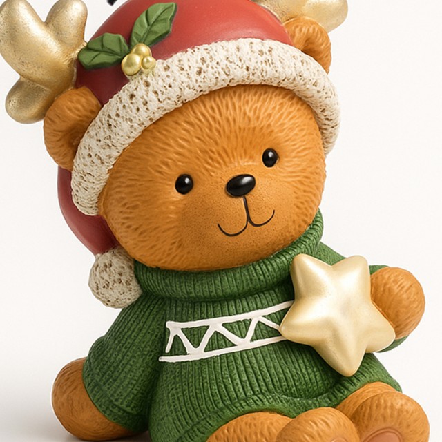 BAKAJI Βάση Αρκουδάκι Χριστουγεννιάτικη Υποστήριξη με Πουλόβερ και ...