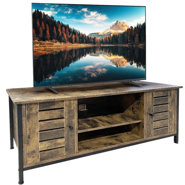 BAKAJI Φορητή Βάση Τηλεόρασης Ξύλινη με 2 Ράφια + Πόρτες Μοντέρνου ... BAKAJI Φορητή Βάση Τηλεόρασης Ξύλινη με 2 Ράφια + Πόρτες Μοντέρνου ...