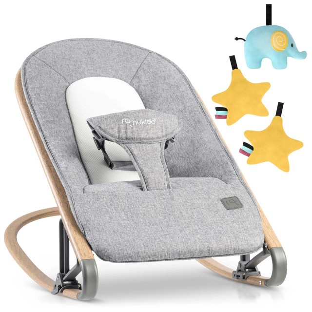 Χειροκίνητο Relax Μωρού 2 σε 1 για Παιδί έως 9kg Γκρι NK-53 Nukido