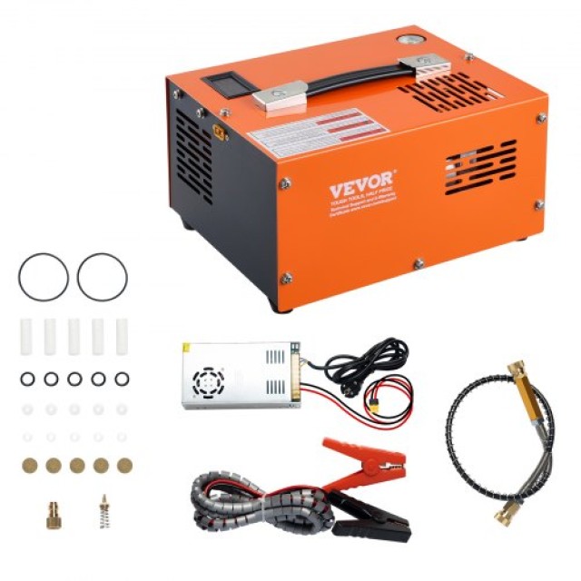 VEVOR  Συμπιεστής Αέρα PCP 4500PSI Μετατροπέας DC12V/AC230V Χειροκίνητη Διακοπή QQGYCQJ300WXK1U8BV2