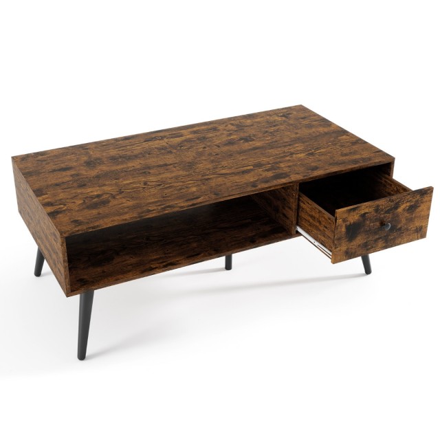 Costway Τραπεζάκι Σαλονιού 109 x 55 x 39,5 cm με Στιβαρά Πόδια από ...