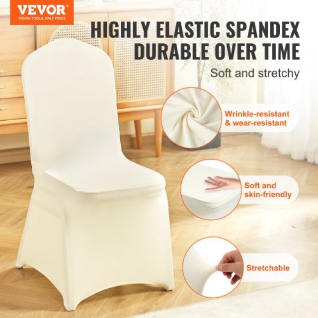 Καλύμματα Καρεκλών VEVOR Spandex (50τμχ, Λευκό)  YTXYB50PCSZKOES30V0