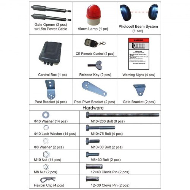 Αυτόματος Ανοιγόμενος Γκαραζόπορτας VEVOR 457 mm  LBKMJ850B2G130201V2