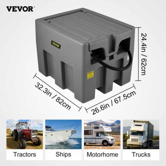 VEVOR Φορητή Δεξαμενή Πετρελαίου, 58 Γαλόνια, 10 GPM, με Αντλία 12V & Λάστιχο 4m  SLYXJLBDDWC503G5EV0