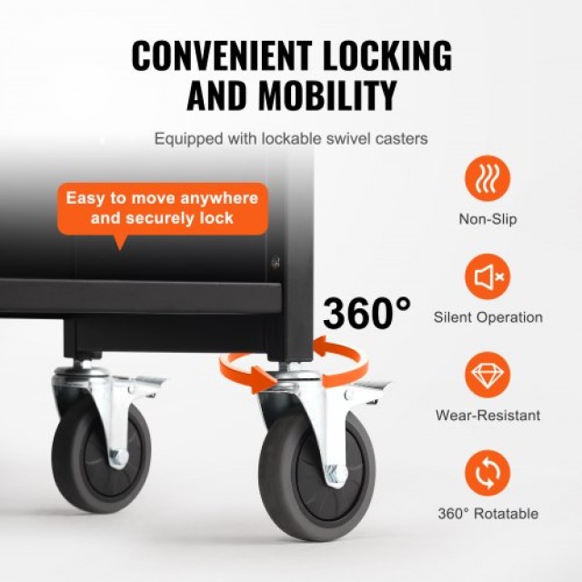 VEVOR  Καρότσι Βιβλίων 330 lbs, Μονόπλευρα Ράφια V, Μαύρο VXTSGTCHS...