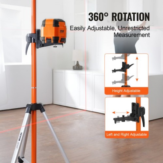 Τρίποδο VEVOR Laser Level με Ρυθμιζόμενο Ύψος 104-340 cm  QZSJJTJYZGS0NVYUIV0