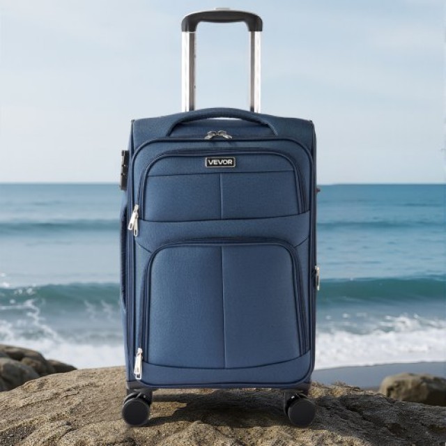VEVOR Μπλε Επεκτάσιμη Βαλίτσα με Ρόδες 51cm BYKSTXBYLS20PROXL001V0