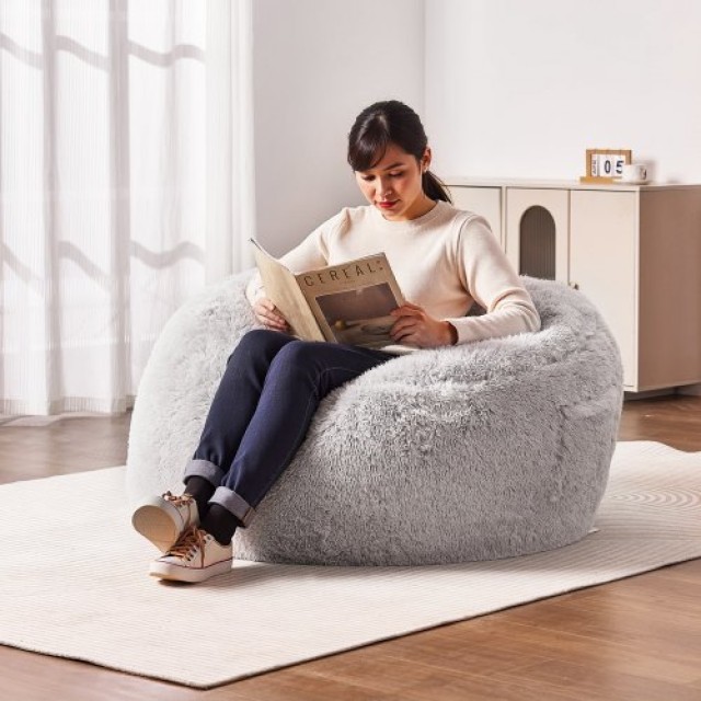 VEVOR Πολυμορφική Καρέκλα-Κρεβάτι Bean Bag Γκρι-Queen KZHCRDDYQUEEKD2VMV0