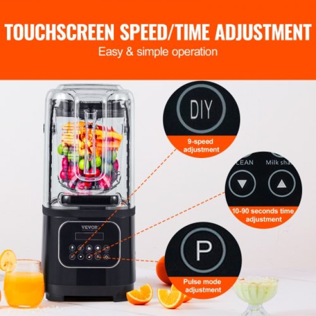 VEVOR Επαγγελματικός Μπλέντερ Πάγκου 68 oz για Smoothies & Shakes T...