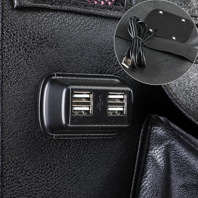 BAKAJI Διοργανωτής Πλάτης Καθίσματος Αυτοκινήτου με Θύρα USB Τραπεζ...