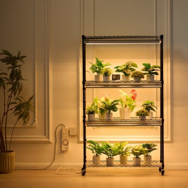VEVOR  Ράφι Φυτών με Φώτα Ανάπτυξης 4 Επιπέδων 180W 150cm Ύψος GNZW...