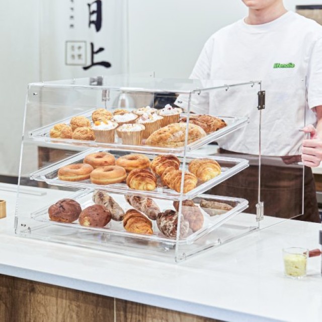 VEVOR  Εμπορική Βιτρίνα Ζαχαροπλαστικής 3 Επιπέδων, Ακρυλική με Πίσ... VEVOR  Εμπορική Βιτρίνα Ζαχαροπλαστικής 3 Επιπέδων, Ακρυλική με Πίσ...