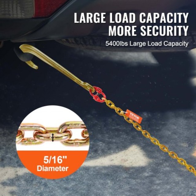 Αλυσίδα Ρυμούλκησης VEVOR 5/16x6 G80 με Γάντζους J & RTJ  RTJGTLMGDX1JFWHVRV0