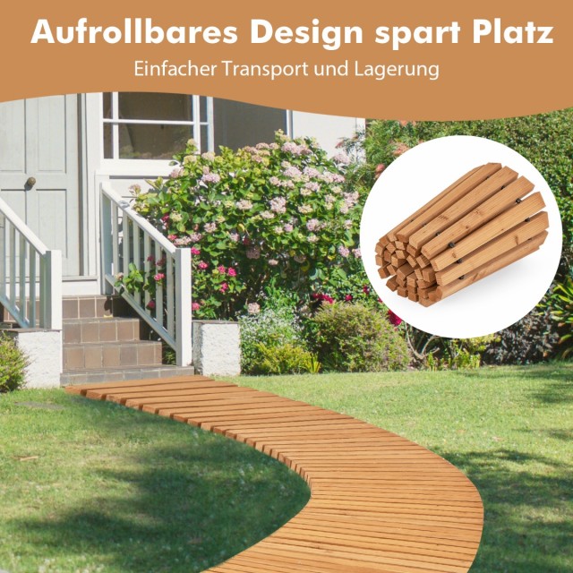 Costway Ξύλινο Πτυσσόμενο Μονοπάτι Κήπου με Μεταλλικό Σύρμα & Αντιο... Costway Ξύλινο Πτυσσόμενο Μονοπάτι Κήπου με Μεταλλικό Σύρμα & Αντιο...