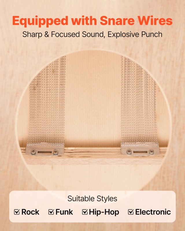 VEVOR Ξύλινη Κάχον Μπάξο Ντραμ από Σημύδα με Σνέρες MXGCGKJGXWBXLJY...