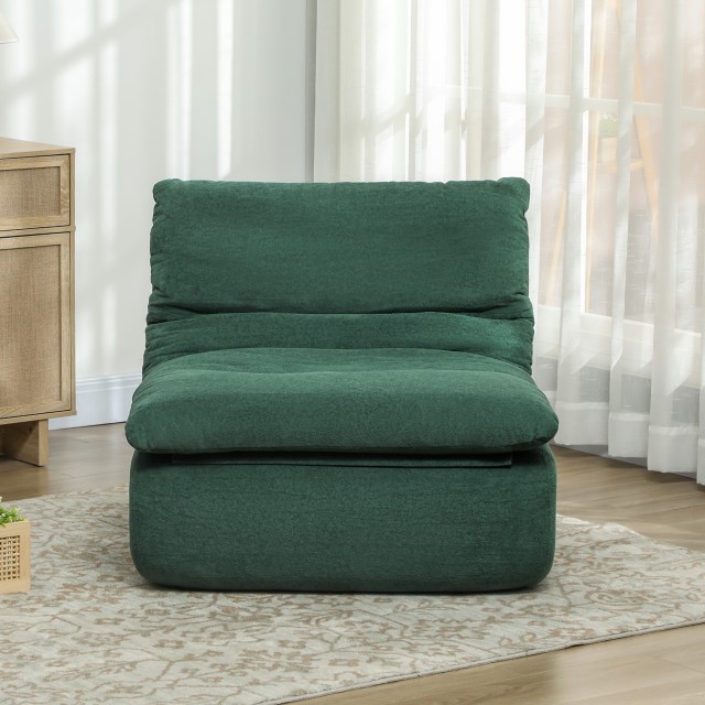 HOMCOM Πράσινη Βελούδινη Καρέκλα 82x103x75 εκ 83B-294V00GN