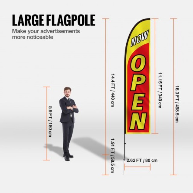 Σημαία VEVOR Open για Επιχειρηματική Διαφήμιση  QGYMQGQWAOPP37QX0V0