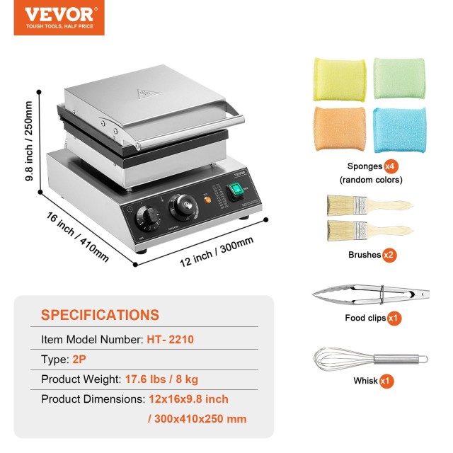 Βαφλιέρα 2000 W Vevor SYBLSHFBJDP26QFTEV2