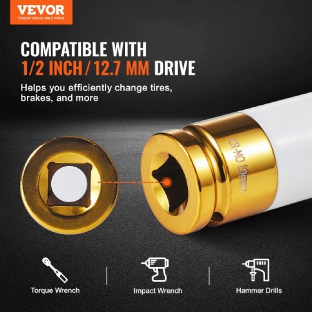 Σετ Καρυδάκια VEVOR 1/2 Βαθιάς Υποδοχής Metric & SAE 6-Πόντων  ZLMTTTELM126RDPCTV0