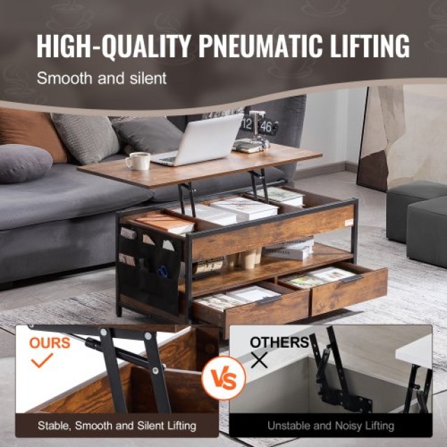 Τραπέζι Καφέ VEVOR με Ανυψούμενη Επιφάνεια & Φωτισμό 39.4 Καφέ KFZ... Τραπέζι Καφέ VEVOR με Ανυψούμενη Επιφάνεια & Φωτισμό 39.4 Καφέ KFZ...