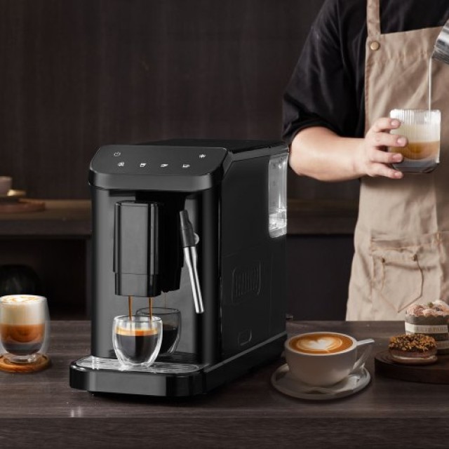 Αυτόματη Μηχανή Espresso VEVOR 20Bar με Ατμό & 15 Επίπεδα Άλεσης  QZDYSKFJDZQBSPH3WV2