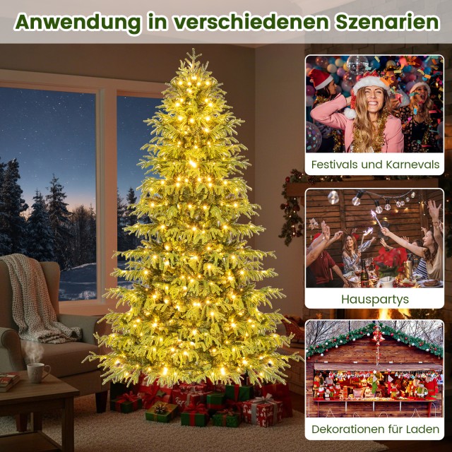 Costway 210 εκ Τεχνητό Χριστουγεννιάτικο Δέντρο με Φωτισμό Έλατο Πρ... Costway 210 εκ Τεχνητό Χριστουγεννιάτικο Δέντρο με Φωτισμό Έλατο Πρ...