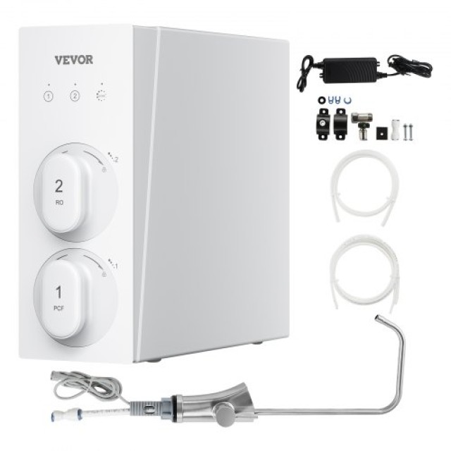 VEVOR Σύστημα Αντίστροφης Όσμωσης 800 GPD 8 Στάδια Χωρίς Δεξαμενή Κάτω από Νεροχύτη Φίλτρο Νερού SCXLSQWSXROFSVLWPV2