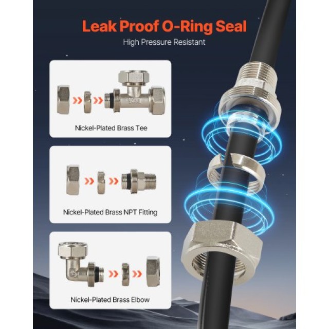 VEVOR Σετ Αεροσυμπιεστή 3/4 x 100FT PU Μαύρο YSKQGDXT34INVBJNDV0 VEVOR Σετ Αεροσυμπιεστή 3/4 x 100FT PU Μαύρο YSKQGDXT34INVBJNDV0