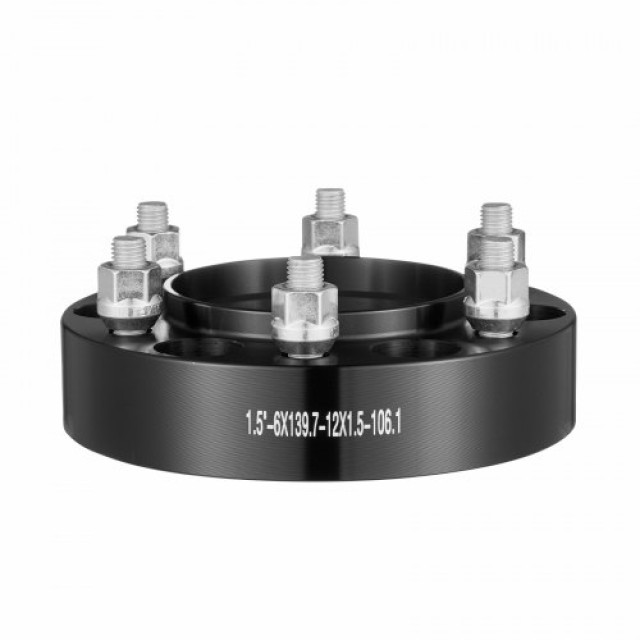 VEVOR Αποστάτες Τροχών 1.5 6x5.5 6 Λαμών, Σετ 4, Μαύροι  LSSFLP15YC6XNE9HPV0