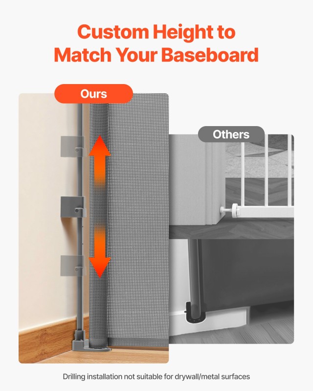 VEVOR Πτυσσόμενη Πύλη Ασφαλείας: Επεκτείνεται έως 1430 mm Πλάτος, 7...