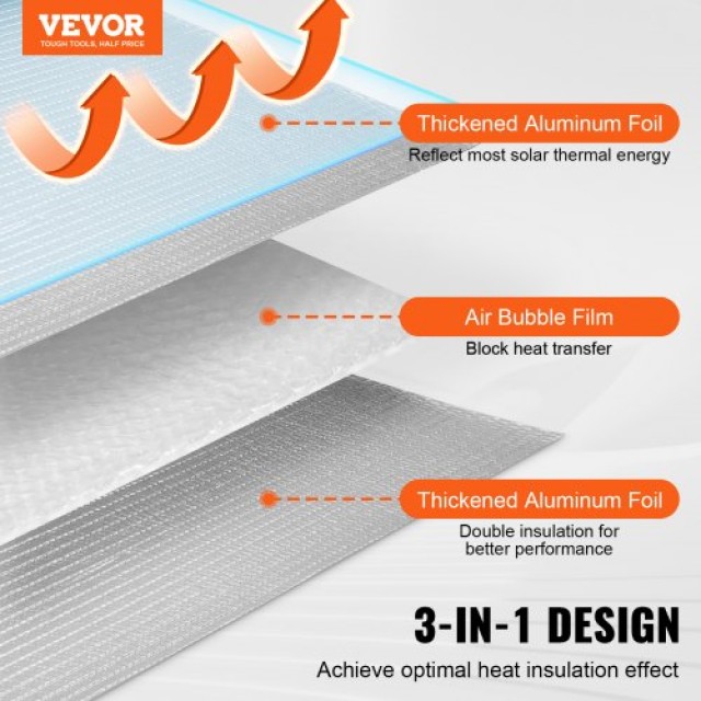 VEVOR Διπλή Ανακλαστική Μόνωση με Φυσαλίδες 48x10 ft  LBPEQPMRFSFSF9CMVV0