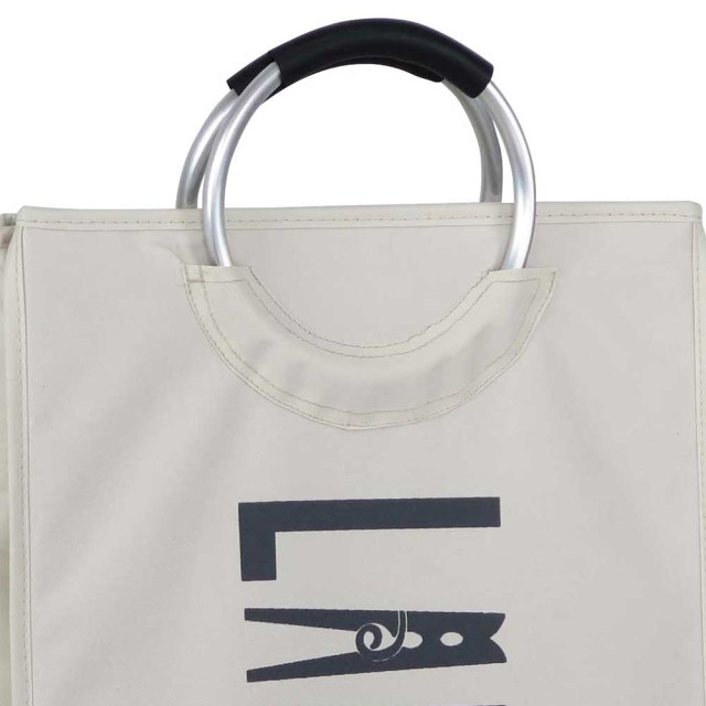 BAKAJI Πτυσσόμενο Καλάθι Απλύτων Υφασμάτινο με Μεταλλικές Λαβές - Κ... BAKAJI Πτυσσόμενο Καλάθι Απλύτων Υφασμάτινο με Μεταλλικές Λαβές - Κ...