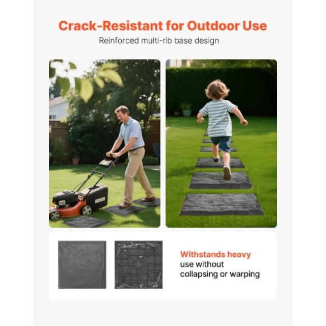 VEVOR Διακοσμητικές Πλάκες Βήματος 4τμχ 15,5 x 15,5 in Γκρι Πλακόστ...