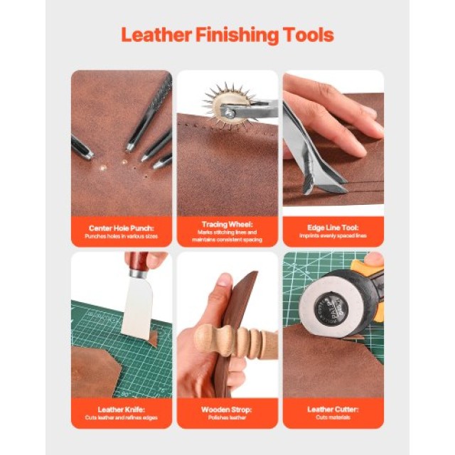 VEVOR Σετ Εργαλείων Δερματοτεχνίας 61 Τεμαχίων PGGJTZFBGJB5FH3UMV0