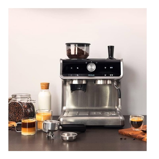 Καφετιέρα Power Espresso 20 Barista Cream με Μύλο Άλεσης Καφέ Cecot...