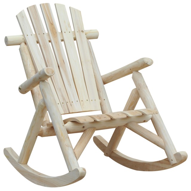 Outsunny Garden κουνιστή πολυθρόνα Adirondack Style σε ξύλο 66x96x98cm 84A-046