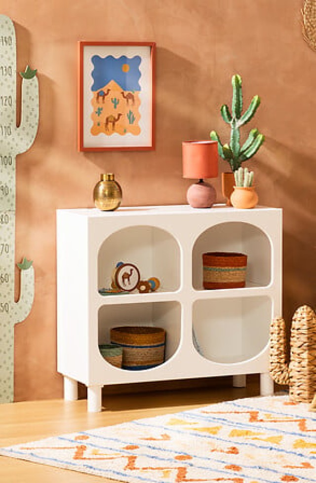 Ξύλινη Παιδική Συρταριέρα  με 4 Ράφια 70 x 32 x 76 cm Λευκό 205868 Atmosphera
