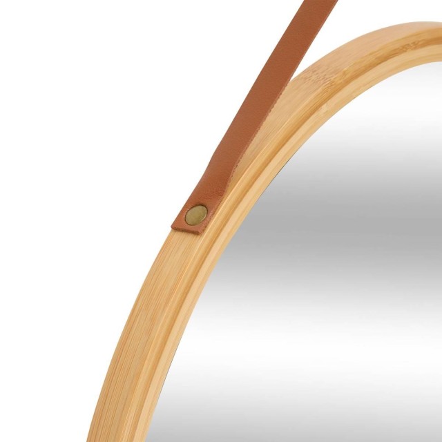 5FIVE Simply smart Στρογγυλός Καθρέπτης με Μπαμπού Πλαίσιο με Διάμε...